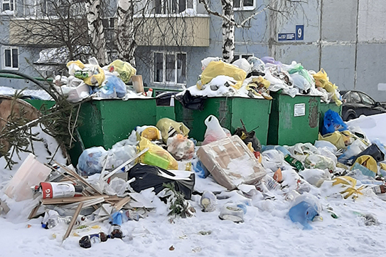 На Ставрополье снегопады вызвали мусорный коллапс