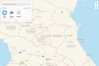  Apple исправила название Чеченской Республики на украиноязычных картах