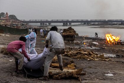 В священной реке Ганг нашли десятки тел умерших от коронавируса 