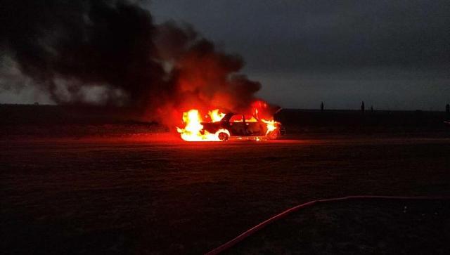 На Ставрополье в ДТП сгорел автомобиль