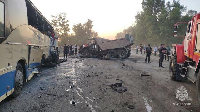 Восемь человек погибли в ДТП с автобусом в Дагестане