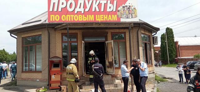 Продавщица пострадала при взрыве газа в магазине продуктов в Ингушетии