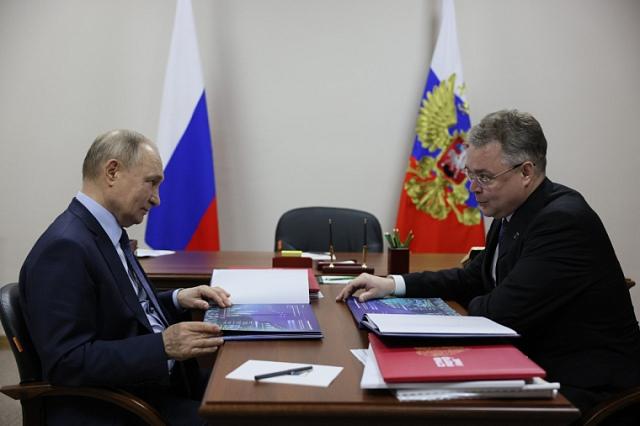 Путин провёл рабочую встречу с губернатором Ставрополья